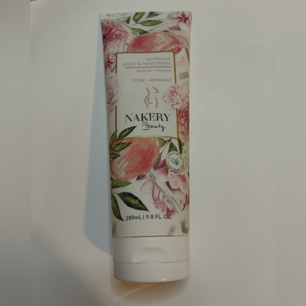 New Nakery Beauty Body and Hand Wash Rose + Romance 9.8 fl. oz. Sealed
